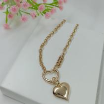 Cordão Blogueira Coração Semijoia 48 cm - 601071