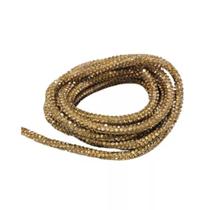 Cordão c/strass cravejado 3.5mm cor dourado metro Cordão c/strass cravejado 3.5mm cor dourado metro