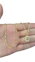 Cordão Cad Alongado 1mm + Pingente Nossa Sra Banhado A Ouro Cordão Cad Alongado 1mm + Pingente Nossa Sra Banhado A Ouro