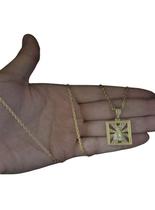 Cordão Cadeado 1mm + Pingente Nossa Senhora - Banhado A Ouro Cordão Cadeado 1mm + Pingente Nossa Senhora - Banhado A Ouro