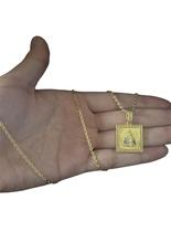 Cordão Cadeado 1mm + Pingente Nossa Senhora - Banhado A Ouro Cordão Cadeado 1mm + Pingente Nossa Senhora - Banhado A Ouro