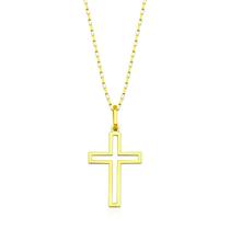 Cordão Cadeado 60cm Pingente Cruz Crucifixo De Ouro 18k Masculino Cordão Cadeado 60cm Pingente Cruz Crucifixo De Ouro 18k Masculino