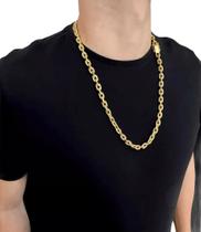 Cordão Cadeado fecho duplo 8mm Banhado a ouro 18k Cordão Cadeado fecho duplo 8mm Banhado a ouro 18k