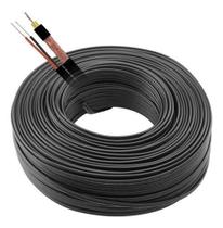 Cordão Coaxial Preto Cftv 30 Metros 90% Malha - New Line Cable