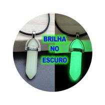 Cordão Colar com Pingente Brilha no Escuro Fosforescente