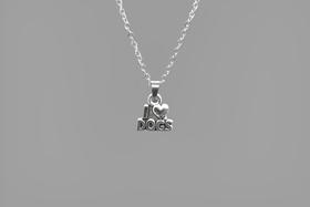 Cordão Colar Corrente com Pingente de I love Dogs Cão Cãozinho Pet Amor Cordão Colar Corrente com Pingente de I love Dogs Cão Cãozinho Pet Amor