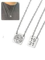 Cordão Colar Escapulário 60Cm Prata Unissex Time Pingente