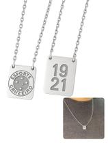 Cordão Colar Escapulário 60Cm Prata Unissex Time Pingente