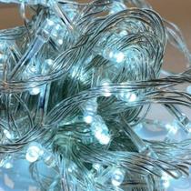 Cordão Com 100 Lâmpadas De Led Formato Pequena Gota 10 Metros Fio Crystal Branco Frio - GrupoShopMix Cordão Com 100 Lâmpadas De Led Formato Pequena Gota 10 Metros Fio Crystal Branco Frio - GrupoShopMix