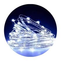 Cordão Com 100 Leds Pequena Gota 10 Metros Fio Crystal ul