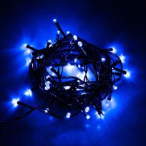 Cordão Com 50 Lampadas De Led Formato Pequena Gota 5 Metros Fio Verde Escuro Azul Cordão Com 50 Lampadas De Led Formato Pequena Gota 5 Metros Fio Verde Escuro Azul