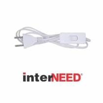 Cordão com interruptor meio fio 1,2m branco interneed