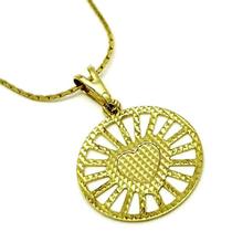 Cordão Com Pingente Coração Círculo Raiado Banho De Ouro 18k 3298 Cordão Com Pingente Coração Círculo Raiado Banho De Ouro 18k 3298