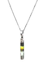 Cordão com Pingente em Aço Inox Cápsulas De Flores Acendem no Escuro Cordão com Pingente em Aço Inox Cápsulas De Flores Acendem no Escuro