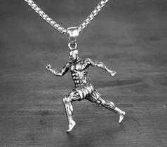 Cordão com Pingente em Aço Inox Corredor Maratona Fitness Cordão com Pingente em Aço Inox Corredor Maratona Fitness