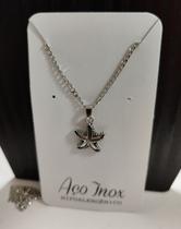 Cordão com Pingente em Aço Inox Estrela do Mar Cordão com Pingente em Aço Inox Estrela do Mar