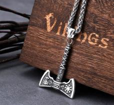Cordão com Pingente Machado Mitologia Nórdica Viking
