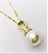 Cordão Com Pingente Pérola Banho Ouro 18k 2289