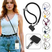 Cordão Corda Alça Para Celular Bolsas Crachás Proteção Ajustável Pescoço Universal