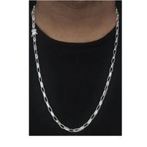 Cordão Corrente 4mm Prata 925 fecho gaveta