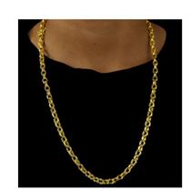 Cordão Corrente Cadeado Elo Duplo 6mm Não perde a cor