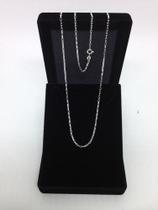 Cordão Corrente Cadeado Veneziana longa 70 Cm 1.2mm Em Prata 925