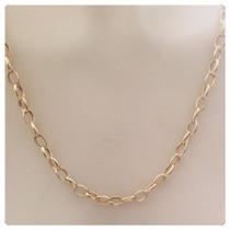 Cordão Corrente De 45cm De Ouro 18k 750 Elos Português Oval