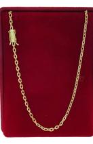 Cordão corrente elo cadeado banho a ouro 18k. Cordão corrente elo cadeado banho a ouro 18k.