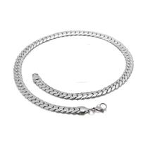 Cordão Corrente Elo Cubano 5mm Aço Inox 316l Prateado Cordão Corrente Elo Cubano 5mm Aço Inox 316l Prateado