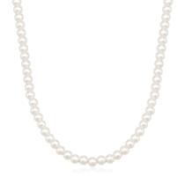 Cordão Corrente Feminino Choker Pérola De Prata 925