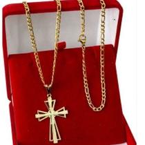 Cordão Corrente Grumet 3x1 2mm masculina banhado a ouro 18k,