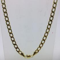 Cordão Corrente GRUMET CURTA 60CM 6MM BANHADA A OURO 18K