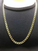 Cordão Corrente Grumet Masculina 60cm 6mm Banhado Ouro 18k