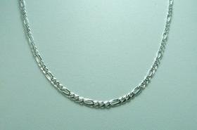 Cordão Corrente Italiana 3 Em 1 60cm X 3mm Em Prata 925