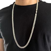 Cordão Corrente Italiana Grossa 80cm x 7mm De Prata 925 Maciça