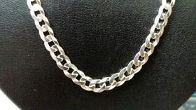 Cordão Corrente Italiano Grumet 90 Cm 4,7 Mm Em Prata 925