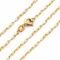 Cordão Corrente Malha Quadrada Cadeado Em Ouro 18k-750 Cordão Corrente Malha Quadrada Cadeado Em Ouro 18k-750