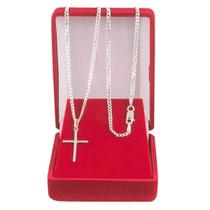 Cordão Corrente Masculina Grumet 60cm Pingente Crucifixo De Prata 925 Cordão Corrente Masculina Grumet 60cm Pingente Crucifixo De Prata 925