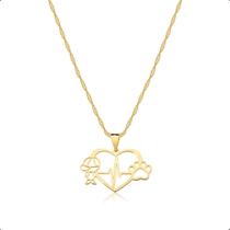 Cordão Corrente Ouro 18k 45cm E Pingente Menino e Pet Cordão Corrente Ouro 18k 45cm E Pingente Menino e Pet