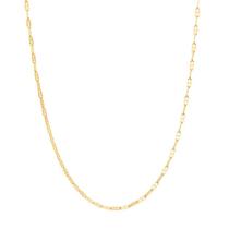 Cordão corrente rommanel banhado ouro 18k feminino navete 50cm 531300