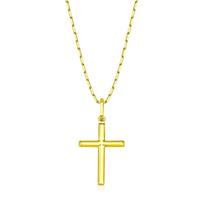Cordão Corrente Veneziana Longa 60cm Pingente Crucifixo Ouro 18k Masculino Cordão Corrente Veneziana Longa 60cm Pingente Crucifixo Ouro 18k Masculino