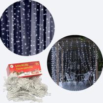 Cordão Cortina de Luzes de Natal com 500 LEDs, Luz Fixa, Bivolt 110/220V