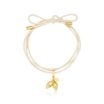 Cordão de Algodão com Pingente Cacaus Revestido em Ouro