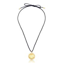 Cordão de Algodão com Pingente Suinocultura Revestido em Ouro