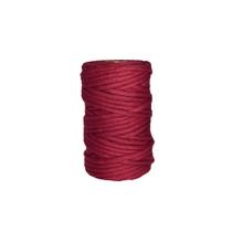 Cordão de Algodão Trancelim 6mm para Artesanato e Macrame Vinho 50 mts