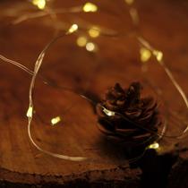 Cordão de Arame Fio de Fada com LED 30 Luzes 295cm Pilha AAA Natal Encantado Formosinha Cordão de Arame Fio de Fada com LED 30 Luzes 295cm Pilha AAA Natal Encantado Formosinha