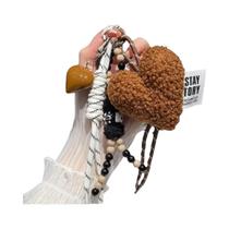 Cordão De Celular De Pelúcia Com Miçangas, Pingente Antiperda Moderno Para Bolsa, Chaveiro De Carro - NONE