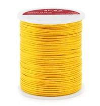 Cordão de cetim 1mm arte punto cd001 amarelo canário 50 metros