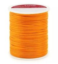 Cordão de cetim 1mm arte punto cd001 cor 013 laranja 50 metros
