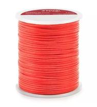 Cordão de cetim 1mm arte punto cd001 cor 162 laranja neon 50 metros